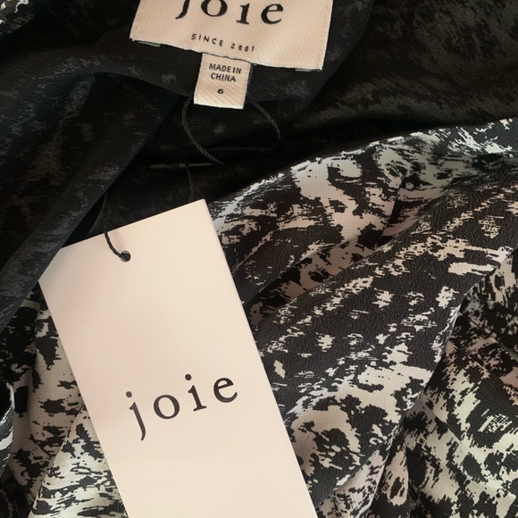 Joie June Ikat Print One-Shoulder Silk Dress - Picture 9 of 11